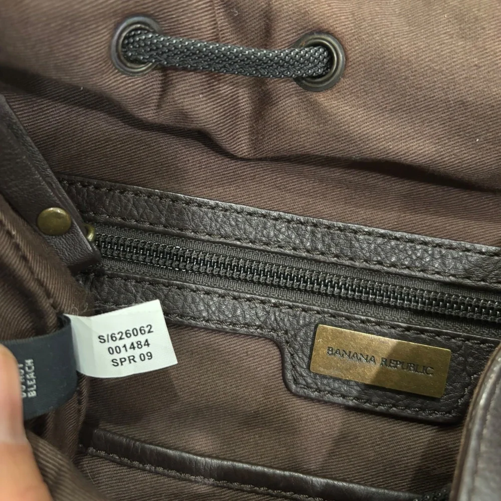 Banana Republic Nylon Backpack with Leather Trim and Front Zip Pockets‎